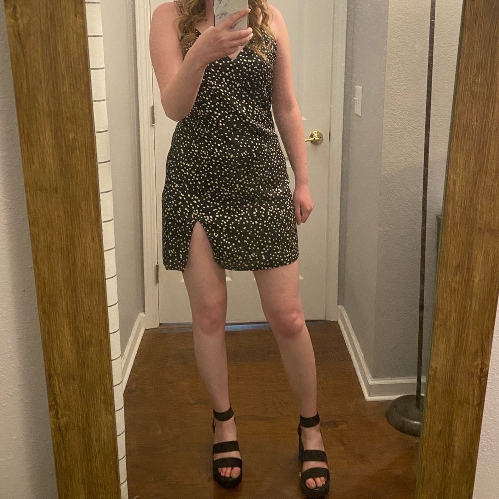 Front Slit Mini Dress